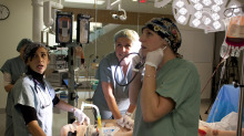 Agnes Ryzynski (left) Paula Iantomasi (centre) and Kari White (right) staff at the Allan Waters Family Simulation Centre perform at simulated scenario using a life sized anatomically correct mannequin as a road traffic accident victim at facility in Toronto's St.Michael's Hospital on Friday October 28, 2011. - Agnes Ryzynski (left) Paula Iantomasi (centre) and Kari White (right) staff at the Allan Waters Family Simulation Centre perform at simulated scenario using a life sized anatomically correct mannequin as a road traffic accident victim at facility in Toronto's St.Michael's Hospital on Friday October 28, 2011. | Chris Young For The Globe and Mail